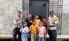 JAGA KAMTIBMAS MINGGU KASIH DI WILAYAH HUKUM POLSEK KATEMAN,JEMAAT HKBP APRESIASI KINERJA POLRI